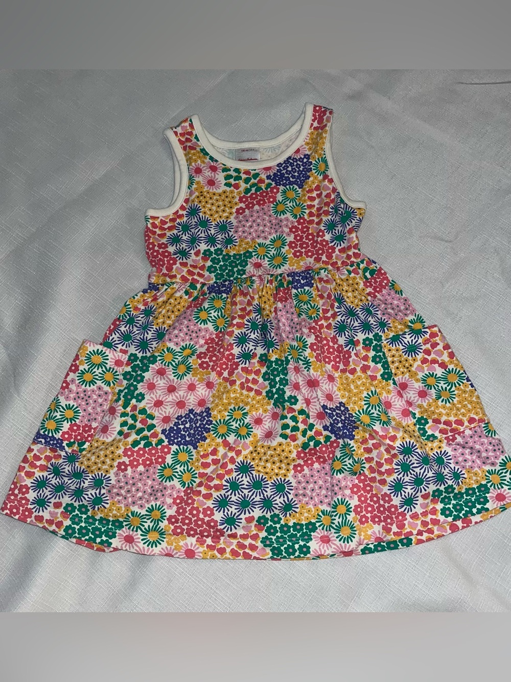 Hanna Andersson floral print girls dress with pockets 4T